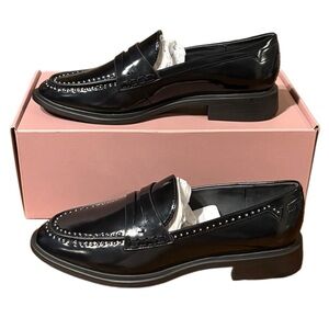 Franco Sarto Glossy Black Loafers